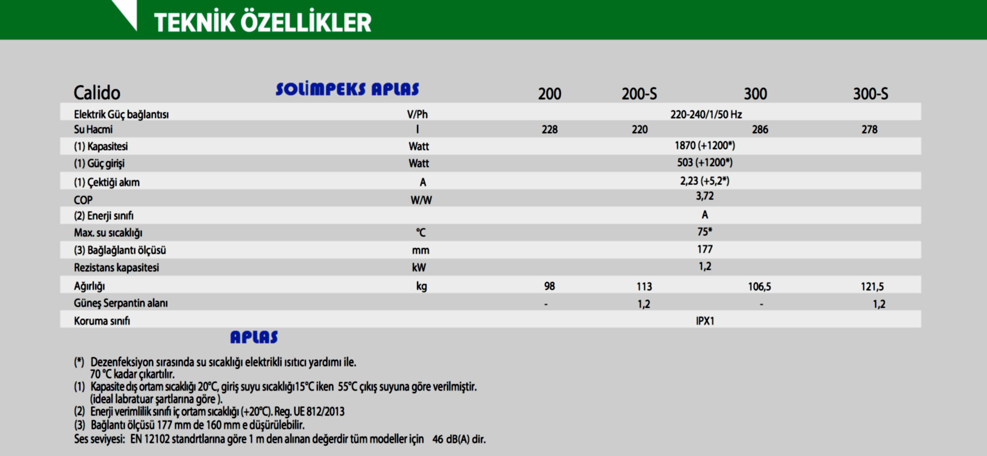 boylerli ısı pompası teknik özellikleri